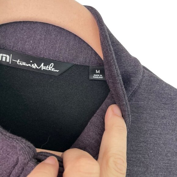 Travis Mathew Mens Jacket Size Meduim Purple Long Sleeve Full Zip Pockets Golf - Picture 3 of 10